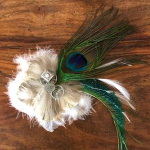 Peacock Feather Hair/Hat Jewelry